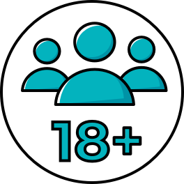 be at least 18 logo
