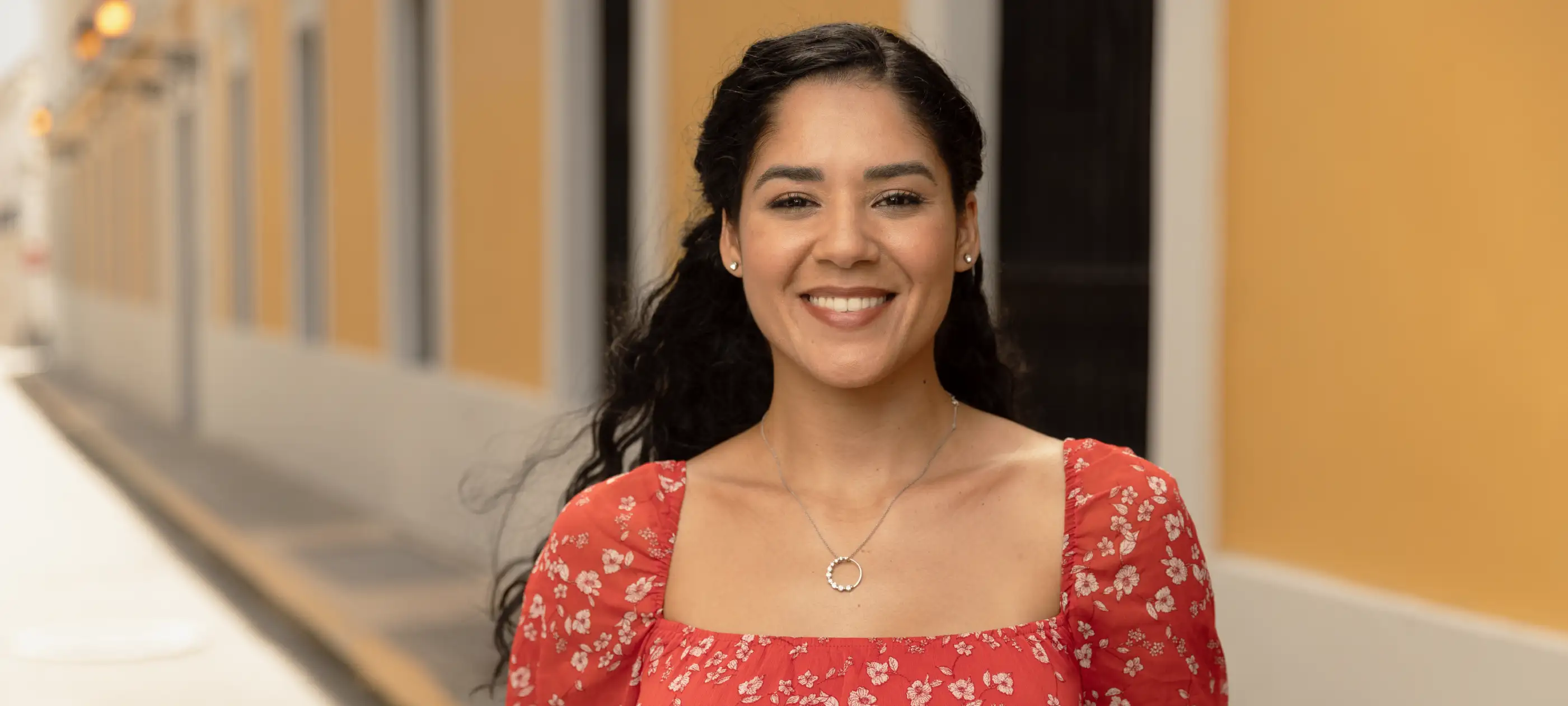Woman smiling